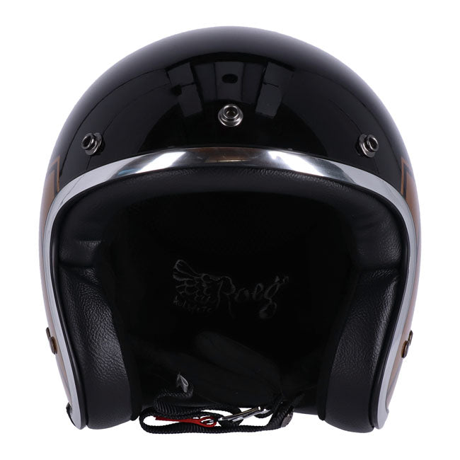13 1/2 Skull Bucket Helmet Glans Zwart ECE 22.06 Keuring Voor Chopperlook Retro Ontwerp