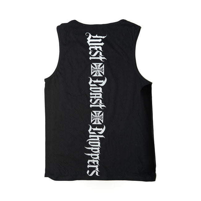 The Classic tank top of WCC made from 100% cotton; features the WCC logo at the front and a big vertical WCC scrip at the back. Join the WCC family; wear the power; embrace the edge and ride with us.