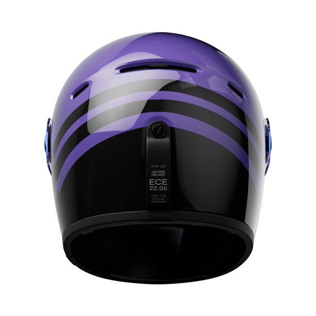 John Doe JD ONE Spectral Paars Motorhelm Met MultiLock Systeem ECE 22.06 DOT EQRS