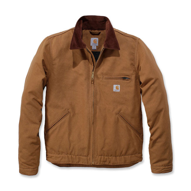 Carhartt Detroit Gevoerde Jas Bruin Met Blanket Lining Van Katoen Duck 12 oz 407 GSM