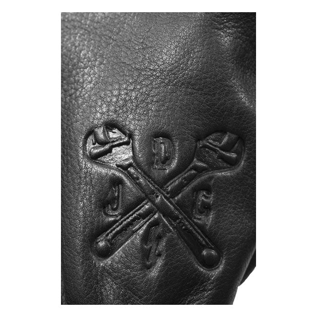 John Doe Freewheeler Rijhandschoenen Zwart Volledig Koeienhuid Leer Met Pregevormde Vingers En Touchscreen Compatibel