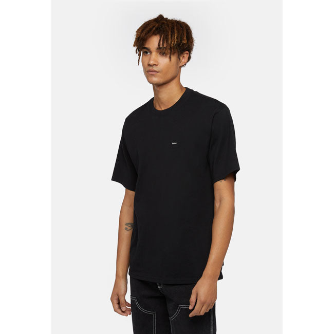 Dickies Clancy Heavyweight T Shirt Zwart Met Borstpatch Relaxed Pasvorm 100 Procent Katoen