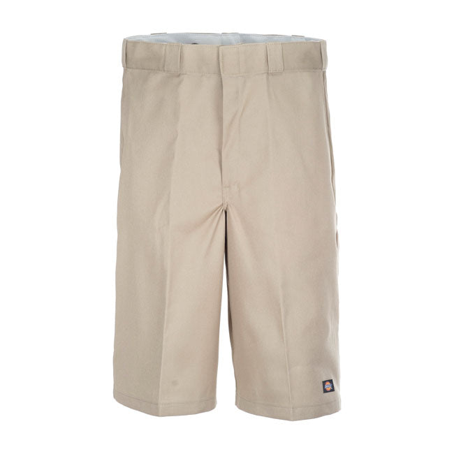 The 13 Inch multi pocket short of Dickies is an authentic relaxed workwear staple that ends just on the knee and sits higher on the waist; featuring a multiuse pocket on the leg. Made of the signature recycled poly-cotton blend twill; available in a wide selection of seasonal fade resistant colors. Dickies authentic work inspired shorts are designed to be comfortable and built to last.
