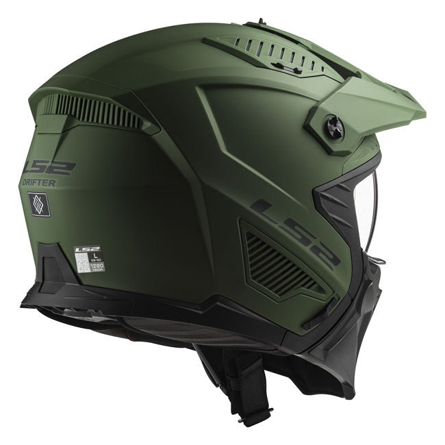 LS2 Drifter Solid helmet matt military green