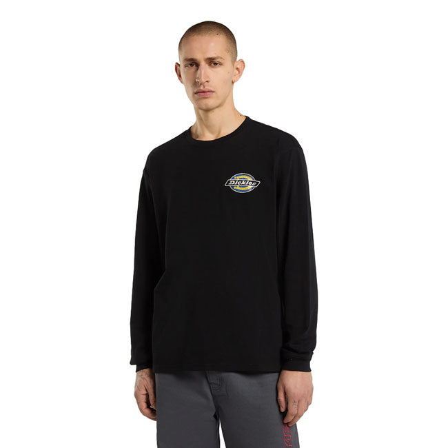 Dickies Nashport Lange Mouwen Zwart Met Rugprint Mouwprint En Borstlogo Relaxed Pasvorm 230 Gsm Katoen