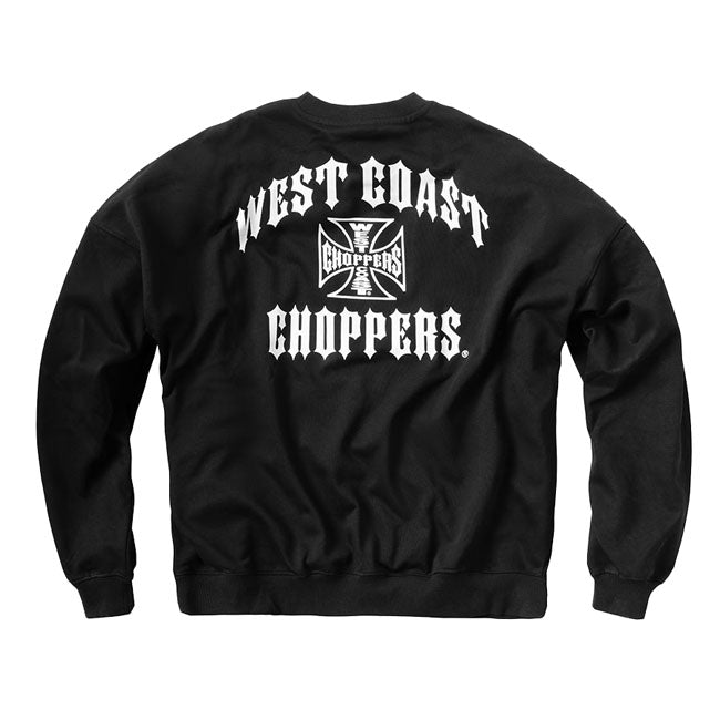 West Coast Choppers WCC Iron Oversized Raglan Sweatshirt Zwart Training en Casual Kleding