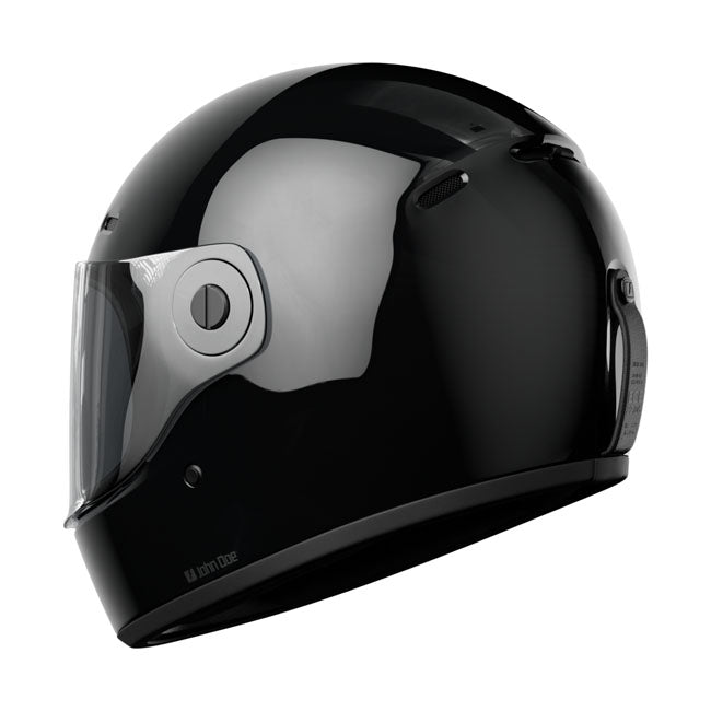 The John Doe JD/One Helmet gives you no end of possibilities for customization to match your look. The helmet comes in a retro 70s design without compromising on safety and comfort. Whether you're into speeding along the highways; planning an off-road adventure; or aiming for that old-school look; this helmet goes with every motorbiking style. The newly developed Multi-Lock system makes it easy to attach accessories such as a visor; sun peak; or blanking panel. This lets you customize your helmet exactly th