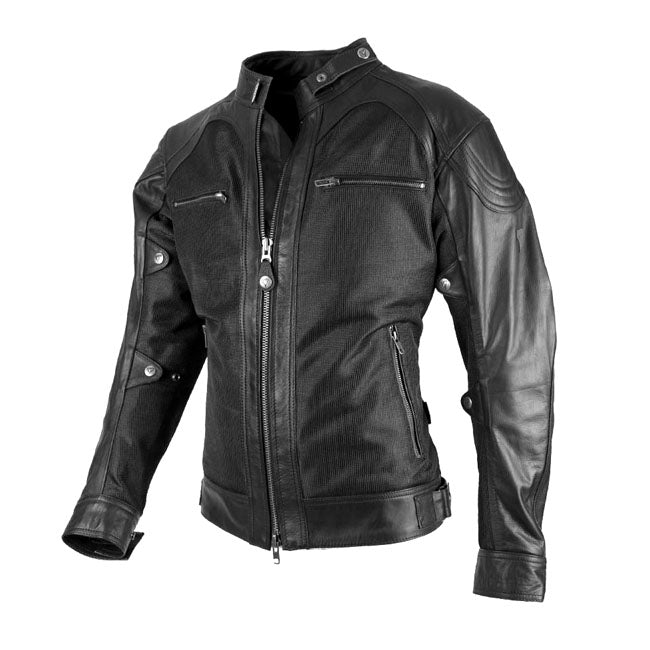 For fashion and technical enthusiasts; that is the By City Sahara jacket. It combines high quality leather with high resistance mesh. It is the perfect combination for the hot months ;because it complies with the CE standard prEN17092-4: 2018 with level A. It also incorporates a thin removable water- and windproof liner in addition to the comfortable "Flexishock" protection on elbows and shoulders.