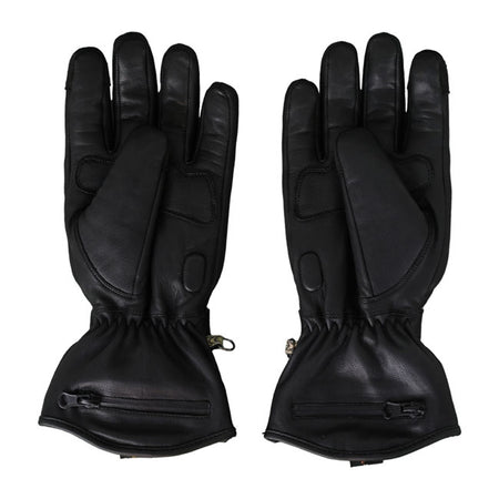 These By City Warm-up gloves are designed to provide maximum thermal protection without compromising riding control. Their heating system keeps hands warm even on long; cold rides; while the Thinsulater lining and HIPORAr membrane protect against rain; wind; and moisture. The inductive charging system allows recharging without removing the battery; saving time and inconvenience. Designed in premium full-grain leather; they feature a heated system on the back of the hand and fingers with three temperature le