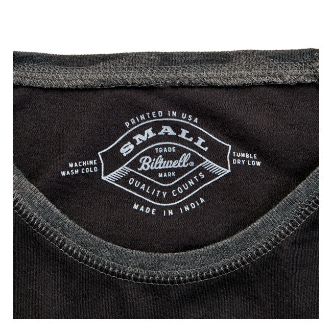 Biltwell Script Baseball Shirt Dames Raglan Mouwen
