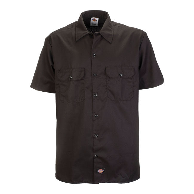 The Dickies short sleeve work shirt is a core Dickies workwear style; part of the Icons range. An authentic relaxed fit button-down work shirt with a straight hem. Made of our signature lightweight poly/cotton blend twill; 65% polyester 35% cotton 5.5 OZ; featuring two button-down chest pockets with pen insert; available in four classic colours. A timeless work inspired shirt that has been deigned to be comfortable; functional and durable.