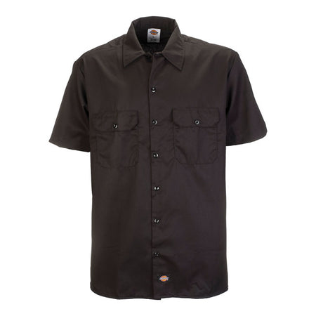 The Dickies short sleeve work shirt is a core Dickies workwear style; part of the Icons range. An authentic relaxed fit button-down work shirt with a straight hem. Made of our signature lightweight poly/cotton blend twill; 65% polyester 35% cotton 5.5 OZ; featuring two button-down chest pockets with pen insert; available in four classic colours. A timeless work inspired shirt that has been deigned to be comfortable; functional and durable.