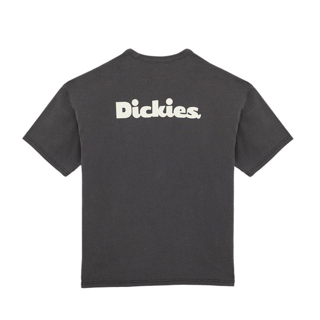 The Dickies Slayden GD t-shirt is a boxy fit; garment dyed t-shirt. Made out of 100% cotton; this t-shirt features small screen printed script logo on left chest; large script logo on the back; and woven Dickies hem loop label. A comfortable and durable T-shirt for daily wear.