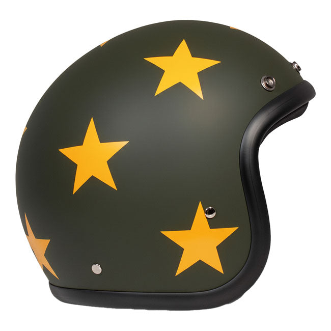 DMD Retro Helm Stars ECE 22.06 Glasvezelomhulsel Drie Maten