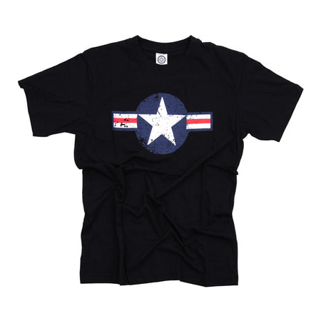 Step into history with the Army Surplus Air Force t-shirt. Featuring the iconic Allied star and crafted from ultra-soft 100% cotton with a touch of stretch; this shirt blends timeless military heritage with everyday comfort and style. Available in black and army green with a regular fit.