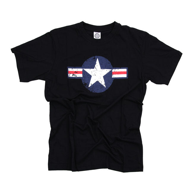 Step into history with the Army Surplus Air Force t-shirt. Featuring the iconic Allied star and crafted from ultra-soft 100% cotton with a touch of stretch; this shirt blends timeless military heritage with everyday comfort and style. Available in black and army green with a regular fit.