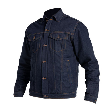 The John Doe Maverick jacket LE is an XTMr monolayer jacket in a vintage look styled according to the classic 70s denim jacket and CE approved by EN 17092-2:2020 level AAA. The XTM denim jacket protects you in every situation with CE Level 1 protection in the shoulders and elbows and is prepared for back protection. The jacket has a slightly longer box fit. The eyelet buttons; covered YKK front zipper and patch breast pockets lends an air of authenticity in a true-to-the-original denim jacket style. Feature