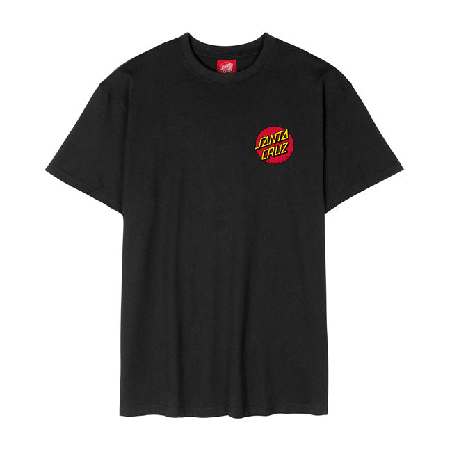 Roll up and stand out in the latest t-shirts and apparel from Santa Cruz Skateboards. The Classic Dot Chest t-shirt features small front and large back Santa Cruz Classic Dot logo prints in soft hand ink. Santa Cruz has been manufacturing the best skateboards and apparel since 1973. Innovative skateboards and artwork from the beginning ''til the end.