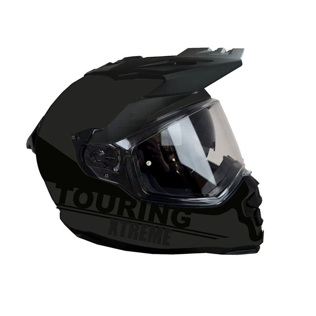 The By City Xtreme Helmet combines classic full-face protection with modern features for the adventurous motorcyclist. Constructed with a lightweight fiberglass shell available in two sizes; it ensures a comfortable and secure fit. The multi-density padding enhances impact absorption; while the injected visor; prepared for anti-fogging; provides clear visibility in various conditions. Additional features include ventilation inlets for airflow; a micrometric closure system; and a removable; washable interior
