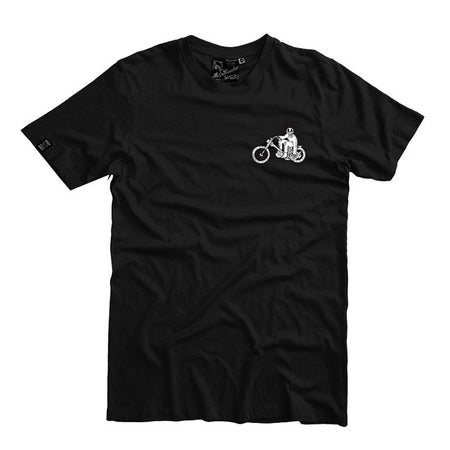 Welcome to the Holy Freedom Crew; where style; comfort; and brotherhood ride together. Crafted from 60% recycled cotton and 40% polyester; the Holy Freedom Crew t-shirt delivers a soft; durable feel with a slim; ride-ready fit. Featuring a short-sleeve crew-neck design with precise armhole construction; it carries bold prints front and back that declare same direction; same soul.