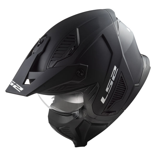 The LS2 Drifter helmet is a trial helmet with an aggressive design. A great choice for cruisers; trials; or just riding the city streets. Removable chin guard and adjustable and removable peak. Made of polycarbonate material for lightness and greater safety. Ability to swap from light to dark visor. The helmet is ECE 22.06 approved.