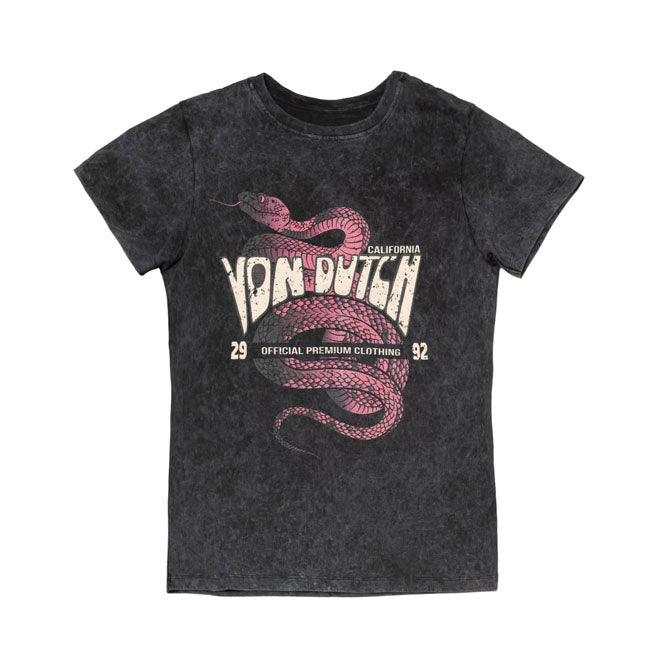 Von Dutch is an American fashion brand posthumously named after Kenny Howard; a.k.a. "Von Dutch"; an American motorcycle mechanic; artist and pinstriper. We have some nice shirts; sweats; hoodies; t-shirts and caps in our collection. All produced of cotton or a mix of cotton and elastane. So make up your mind and choose or just buy them all!
