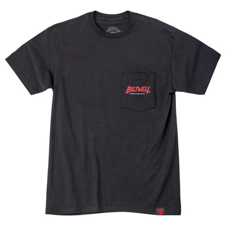 Gianpa; better known as @the_junkers on Instagram killed it on art for Biltwell this year. They love his vintage illustration style and thought it worked out perfect on this pocket t-shirt. Classy and traditional with a pocket to put your smokes or sharpie in. 100% pre-shrunk 6oz cotton t-shirt is detailed with hand-screened water-based inks; woven clip tags and the irritating collar tag has been replaced by a screen-printed label. We consider this the perfect t-shirt blank; it''s got a buttery feel and is 