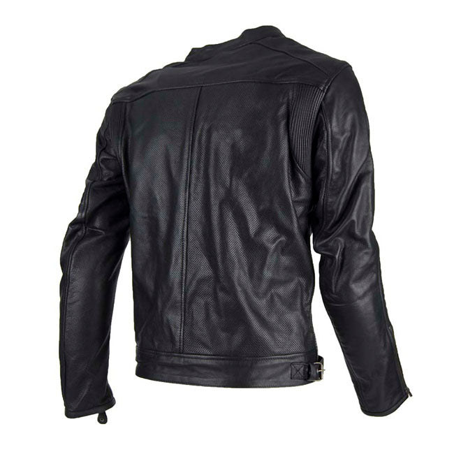 Get ready for summer with the By City Street Cool motorbike jacket; made of perforated leather. Its beautiful retro style will give you an unbeatable style. Included are the removable CE certified "Flexishock" protections on elbows and shoulders; EN1621-1: 2012 CE level 2. The jacket is CE approved for motorcycle; CE EN17092-4: 2018; Level A. Features 4 outside and 2 inside pockets; double YKKr zipper and also is the jacket prepared for a removable 2-in-1 inner vest. Elegance and comfort rule with this Stre