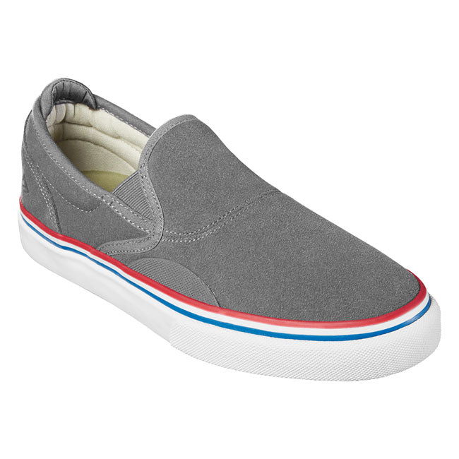 Emerica; the brand that is well known in the skate community for its footwear; has joined forces with Biltwell to create an exclusive collaboration that highlights the shared stoke of skateboarding and riding. They designed some cool stuff like hoodies; longsleeves and sneakers. The Wino G6 slip-on have a G6 foam insole; the pour-in G6 cushioning uses liquid polyurethane poured directly into the rubber cupsole to create a foam layer with incredibly high impact resistance and perfect bonding; so the first-ra