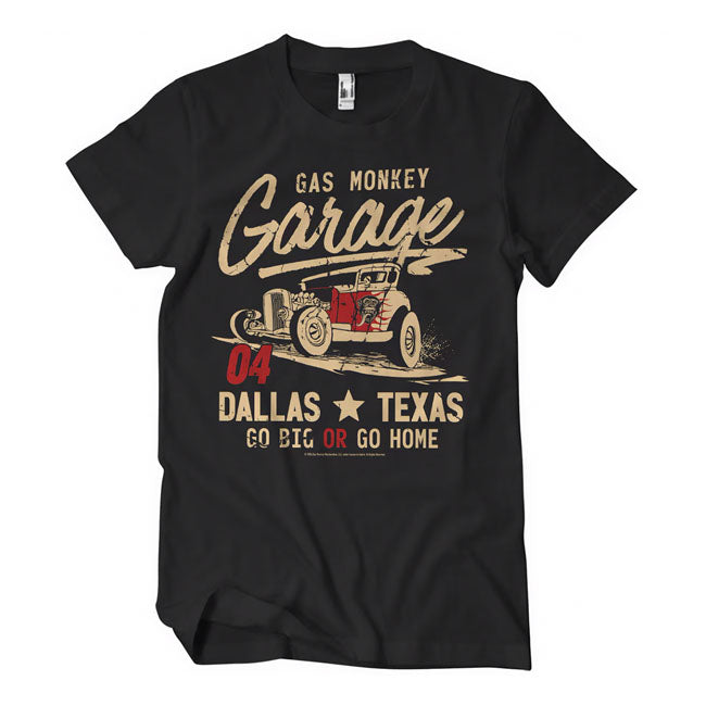 Gas Monkey Garage! Choose your favorite t-shirt; hoodie; tanktop; long sleeve or cap from the legendary Dallas-based garage founded by Richard Rawlings and made famous by their tv show. Blending craftsmanship; rock 'n' roll energy; and Texas grit; Gas Monkey Garage has become a symbol of automotive passion and bold designs. Also their apparel have bold designs; every piece; from rugged t-shirts to stylish hoodies are made from 100% cotton have a nice print on the back or front. Wear the legend. Embrace the 
