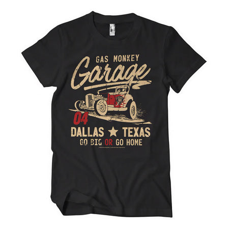 Gas Monkey Garage! Choose your favorite t-shirt; hoodie; tanktop; long sleeve or cap from the legendary Dallas-based garage founded by Richard Rawlings and made famous by their tv show. Blending craftsmanship; rock 'n' roll energy; and Texas grit; Gas Monkey Garage has become a symbol of automotive passion and bold designs. Also their apparel have bold designs; every piece; from rugged t-shirts to stylish hoodies are made from 100% cotton have a nice print on the back or front. Wear the legend. Embrace the 