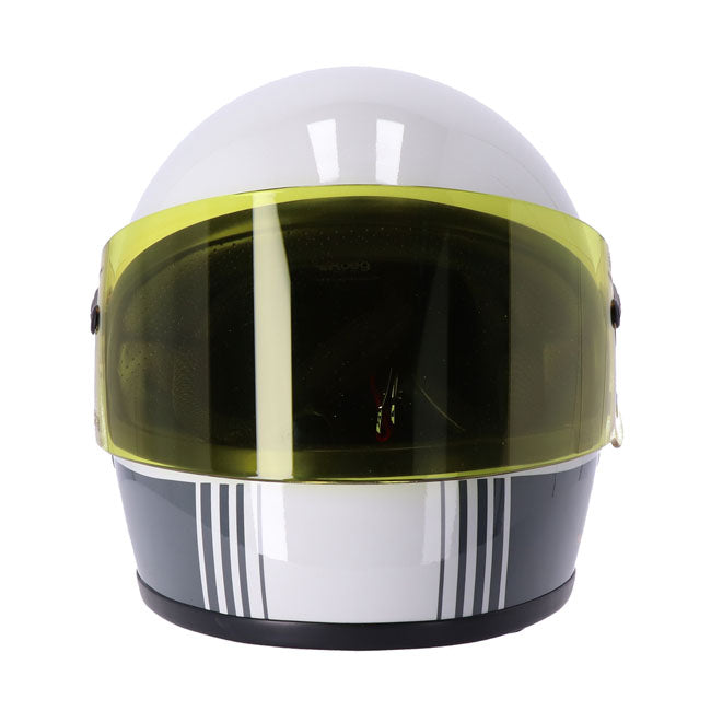 Roeg Chase Fog Line Fullface Helm CE 22.06 RQ Light Glasvezel Schaal Geperforeerd Leer Voering