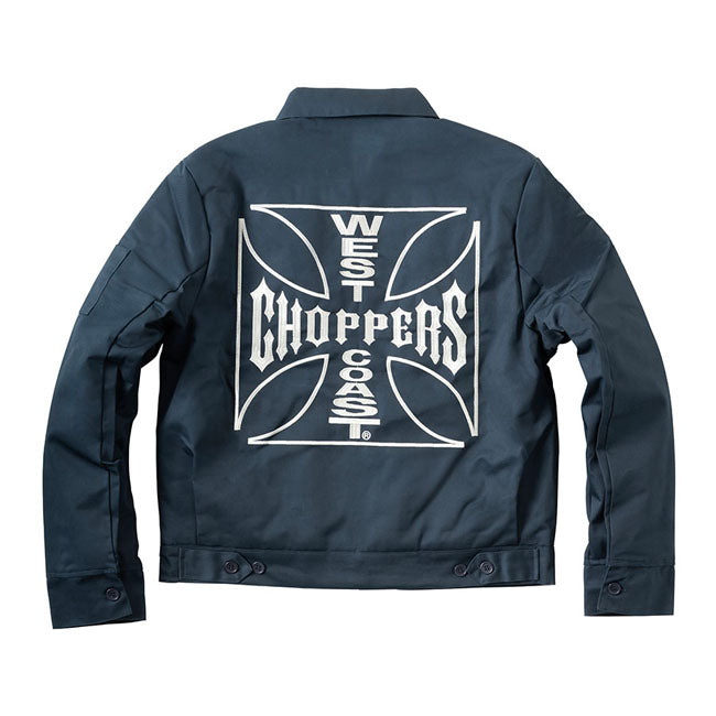 West Coast Choppers WCC OG Lined Workjacket Navy Met Gevoerde Binnenvoering Binnenzak Losse Pasvorm