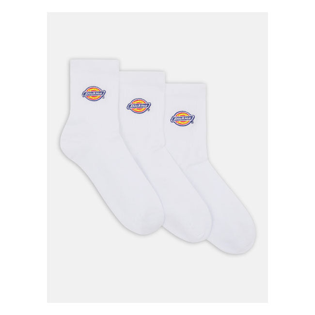 Dickies Valley Grove Middellange Sokken Wit Met Geborduurd Dickies Logo Voor Comfort