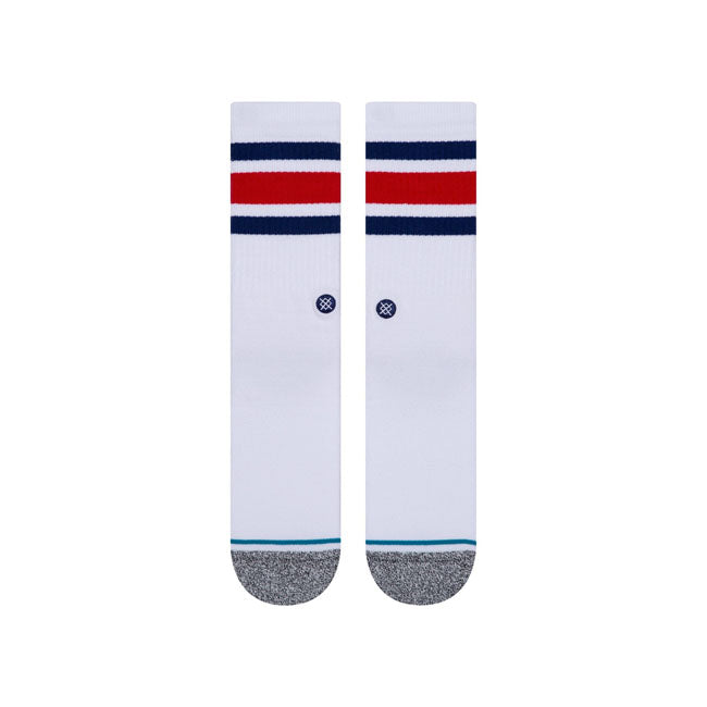 Stance is an American sock brand that has taken the sock concept to a completely new level. With their expressive prints and designs they live up to their slogan ''The Uncommon Thread'' all too well. A classic sock height that hits the mid-point of your lower leg. Features moderate cushioning throughout the sock for a secure fit with enhanced impact protection; combed cotton blend; deep heel pockets complement your arch with that feel-good fit and seamless toe closure for an anti-friction finish your feet w