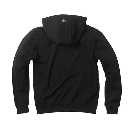 The WCC Frisco hoodies are made for your comfort. The cut and sew makes sure it will provide the right fit to make it an everyday favourite. The West Coast Choppers Motorcycle Co. logo is embroidered. The hood has an OG cross label. The hoodies are made with a blend of cotton and polyester. Available in several colors.