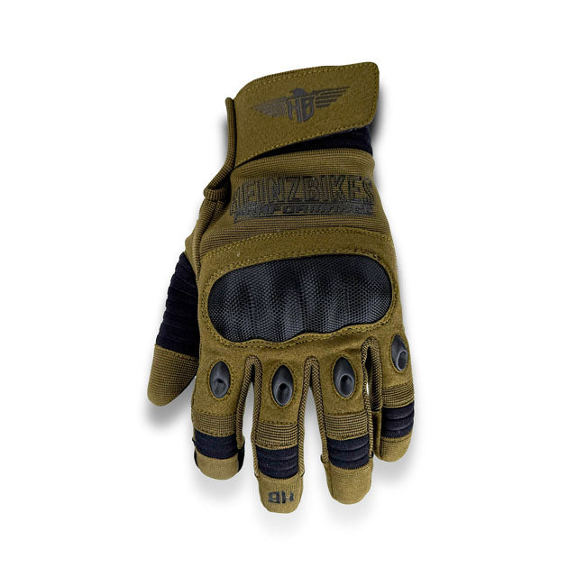 HeinzBikes Tactische Motorradhandschoenen Vierwegs Stretch Olijfgroen