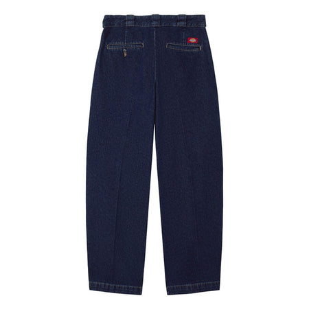 The Dickies 877 barrel leg work jeans are crafted with functionality in mind; featuring front and back pockets and belt loops for a customizable fit. Dickies have taken the classic work pants and reworked them with a durable; comfortable denim twill fabric. The barrel fit is modern and relaxed; making these jeans perfect for year-round wear. Barrel fit 100% cotton