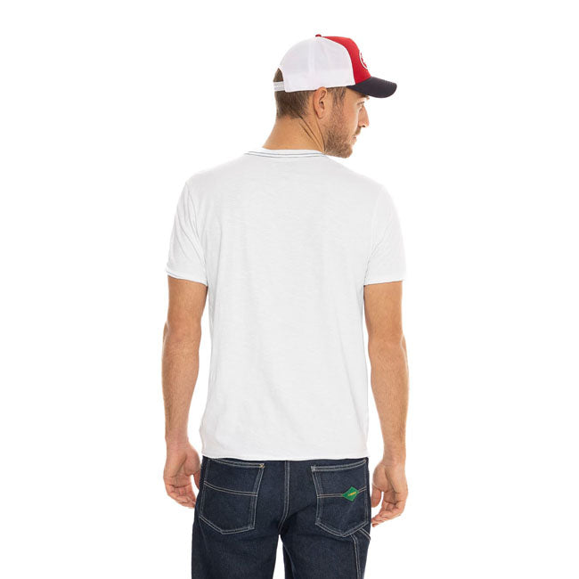 Von Dutch is an American fashion brand posthumously named after Kenny Howard; a.k.a. "Von Dutch"; an American motorcycle mechanic; artist and pinstriper. We have some nice shirts; sweats; hoodies; t-shirts and caps in our collection. All produced of cotton or a mix of cotton and elastane. So make up your mind and choose or just buy them all! Material: 100 % cotton.