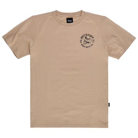 The Roeg Spark t-shirts are made tougher than ever with 100% ultra-heavyweight cotton; these t-shirts are designed for those who prefer their gear rough; heavy; and durable. The artwork is elevated with a mix of traditional and rubber printing techniques; whether you''re riding hard or taking it easy; Roeg t-shirts combine rugged durability with timeless style. Whatever you ride; ride Roeg.