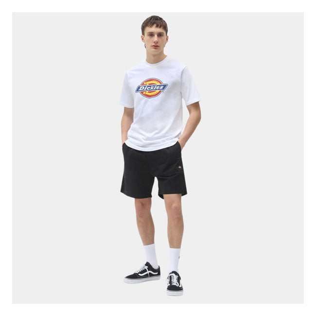 Dickies Pelican Rapids Shorts Zwart Biologisch Katoen Twill Losse Pasvorm Elastische Tailleband