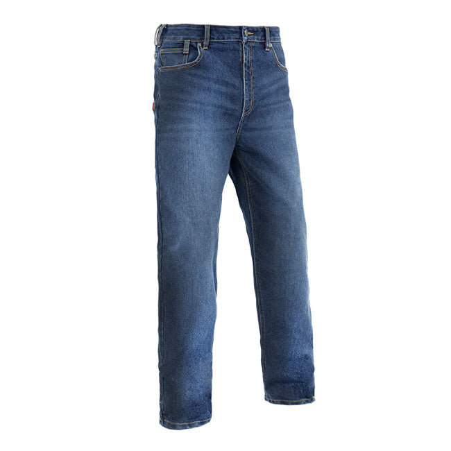 John Doe Chester Jeans Indigo Losse Pasvorm Monolayer Met Knie En Heup Beschermers Voor Motorrijden