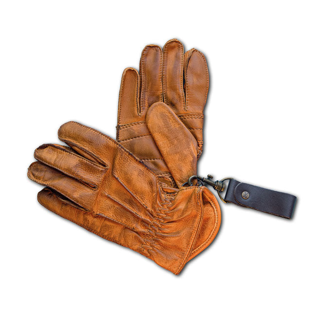 The 13 and a half full grain cowhide Lowlander short gloves will look better the more you wear them. They come with a groovy brass and leather clip to keep them on your belt while having a stiff drink.