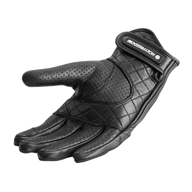 Holy Freedom Tools Handschoenen Zwart Wit Met Lederen Palm Touchscreen Compatibel CE EN 13594