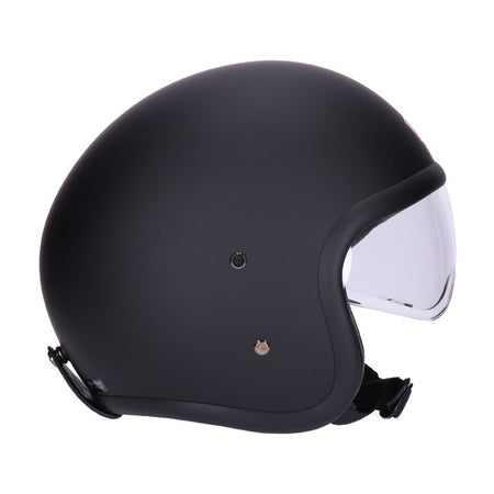 The perfect helmet for the urban commuter. We like to think of the Sundown as the Swiss Army Knife of the collection; a convenient lightweight multi-tool that's ready for anything. Wear it as an open-face when the weather is nice; and the moment you speed up; simply flip down the internal visor.It works for rain too; pull the visor and hey presto; ride in comfort! The helmet is made of `RQ LIGHT' fiberglass shell with a multi-density EPS liner and in two ergonomic shell sizes. Features a quick release micro