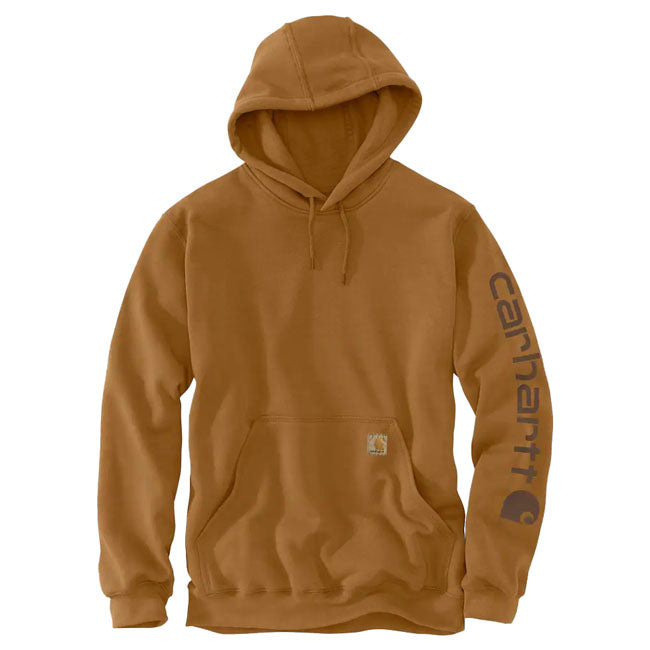 Carhartt Durham Logo Hoodie Bruin Katoenblend Middengewicht