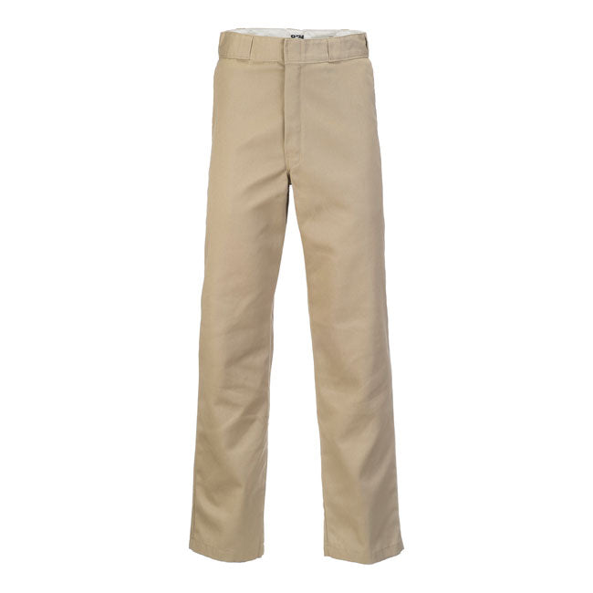 The Dickies 874 work pants is one of the core pieces at Dickies; made of their signature midweight twill now produced of consciously sourced recycled fibres. The iconic straight leg twill chino with signature regular fit; designed to be durable and comfortable; offered in a wide range of fade resistant colors. The recycled poly-cotton blend; 65% polyester 35% cotton; makes these a timeless work inspired pants that's built to last.