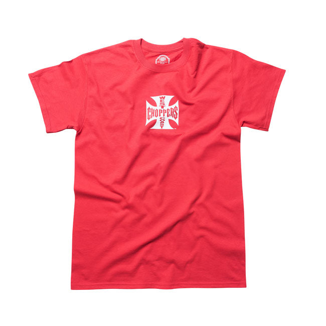 West Coast Choppers WCC OG Classic T Shirt Rood Wit Met OG Kruislogo Long Beach Print