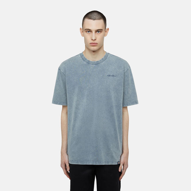 Dickies Plentywood T Shirt Stormy Weather Regular Fit Korte Mouwen Met Tonale Logo Op Linker Borst