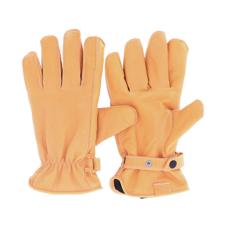 With the Roegr Jettson gloves you have an elegant vintage glove with perfect protection and some nice classic details. The Jettson gloves are full leather gloves with a press stud on the wrist for adjustment and seams stitched on the outside for an even better fit. The gloves are CE approved by EN 13594:2015. Available in black and yellow.